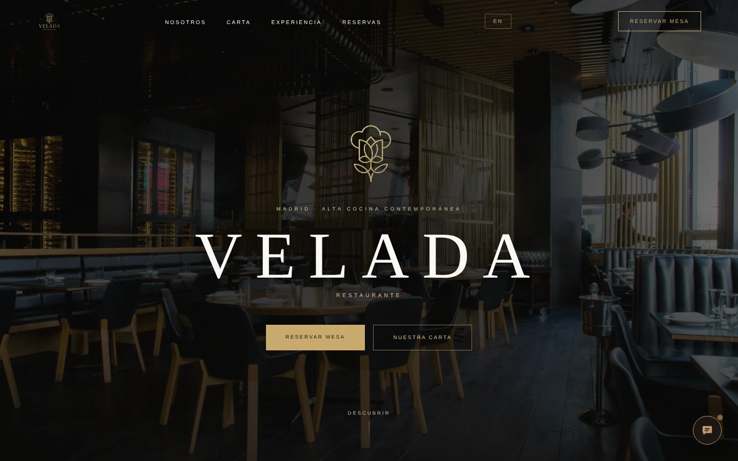 Portada de la web de Velada, proyecto de muestra de Cedar Soul